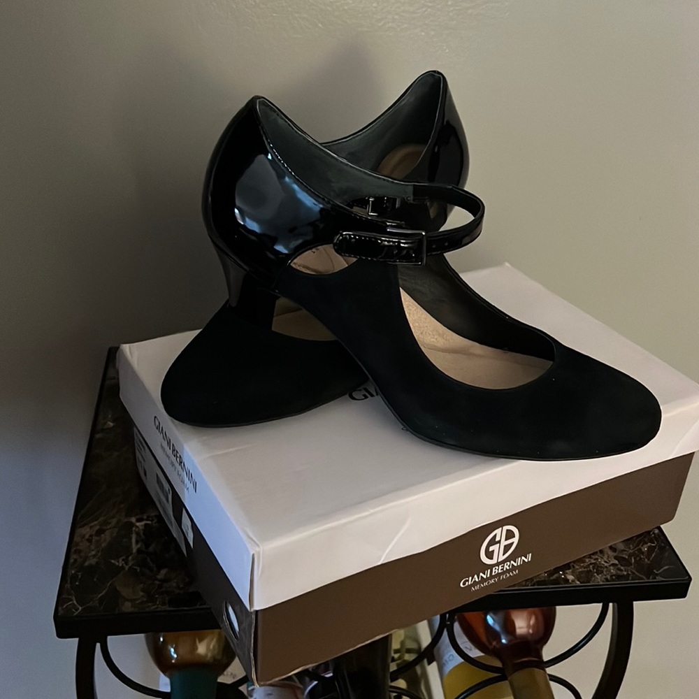 Giani Bernini Black Suede Patent Leather Size 11